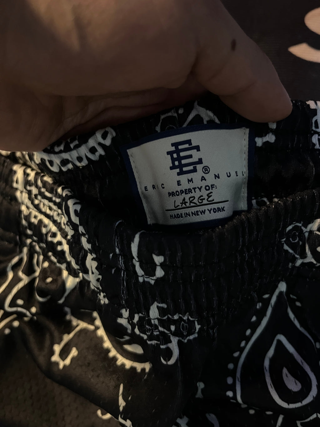 Eric Emanuel Short Black Paisley