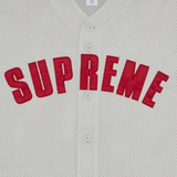Supreme Mesh logo-appliqué Baseball Jersey | Grey
