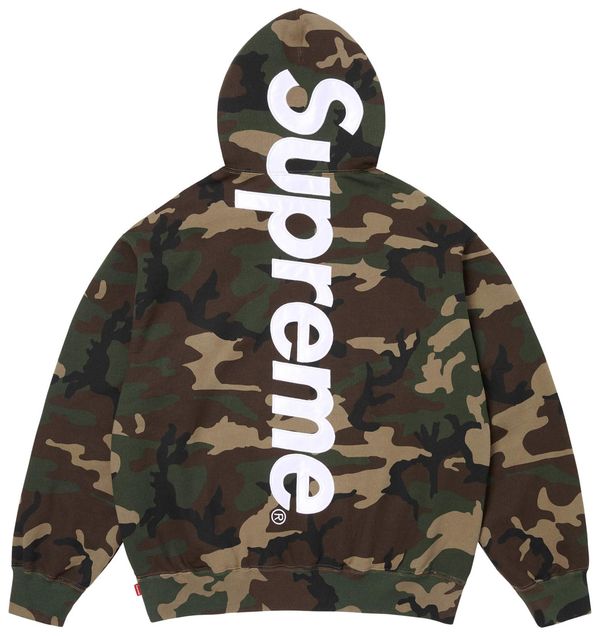 Supreme Satin Appliqué Hooded Sweatshirt