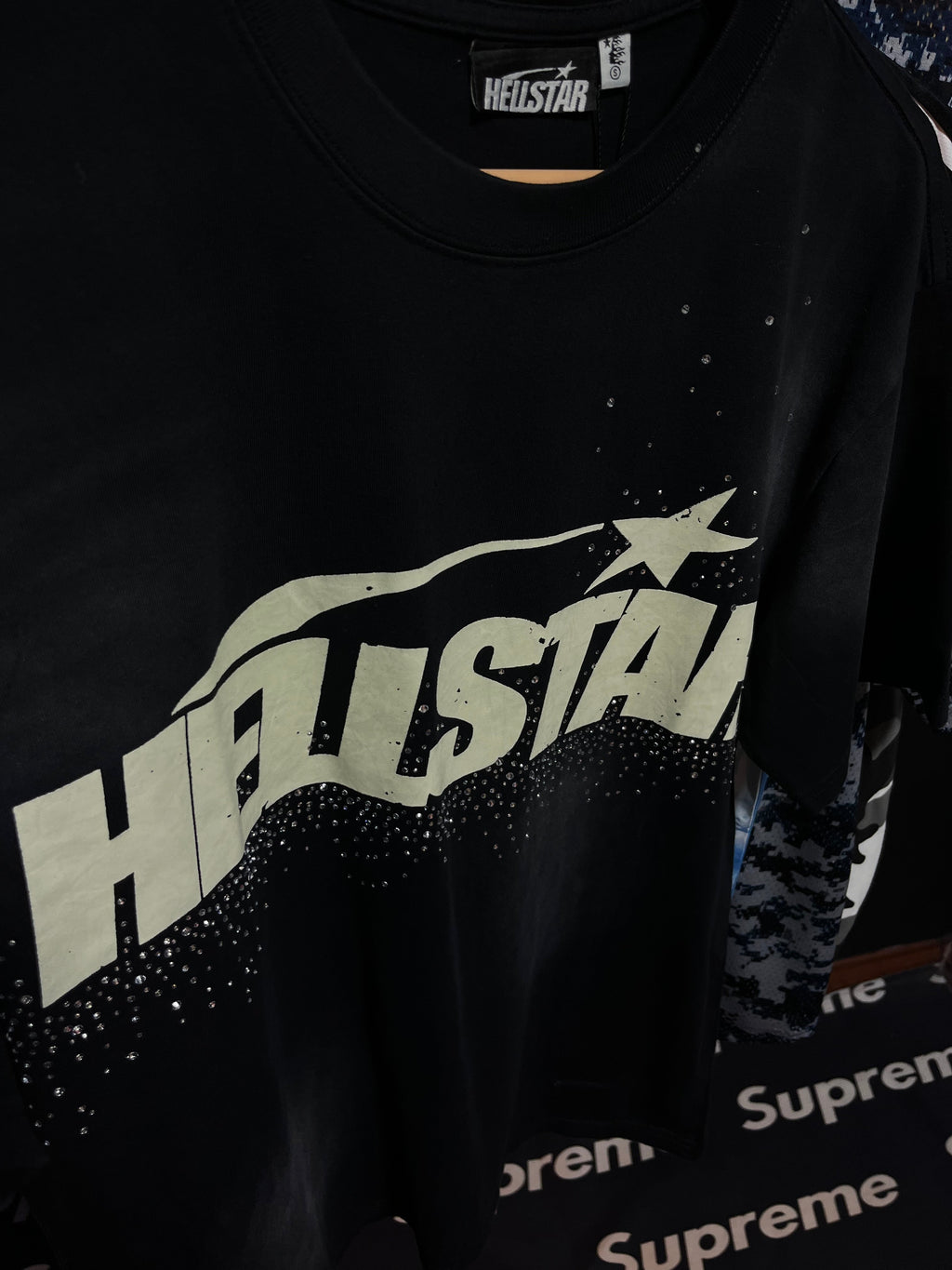 Hellstar Classic Rhinestone T-shirt Black