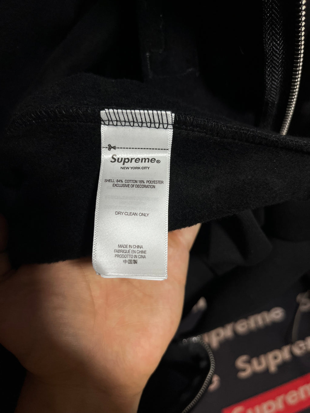 Supreme B.B. Simon Zip Up Hooded Sweatshirt Black
