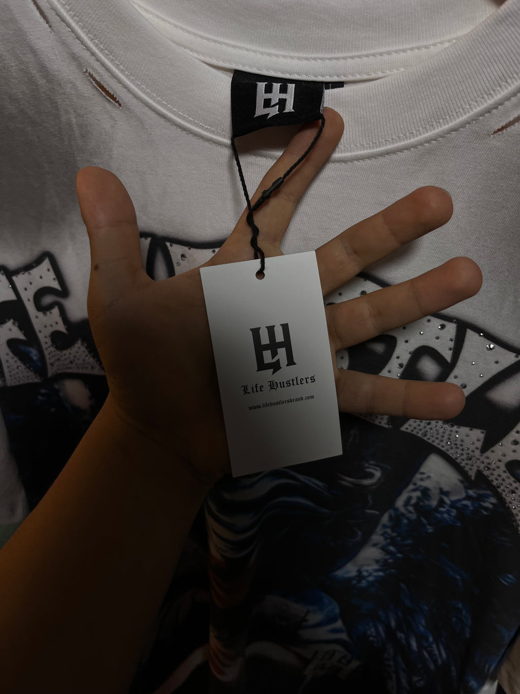 Life Hustlers 'Pray' White Tee
