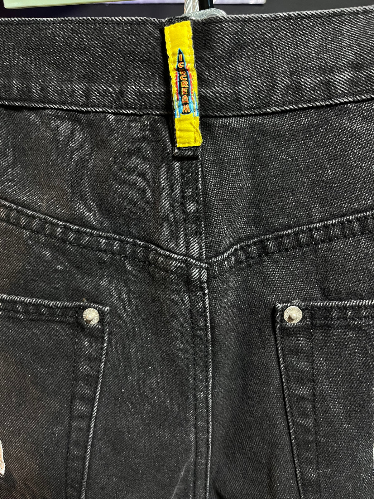 Icecream Dog Jean Fit Shorts Black