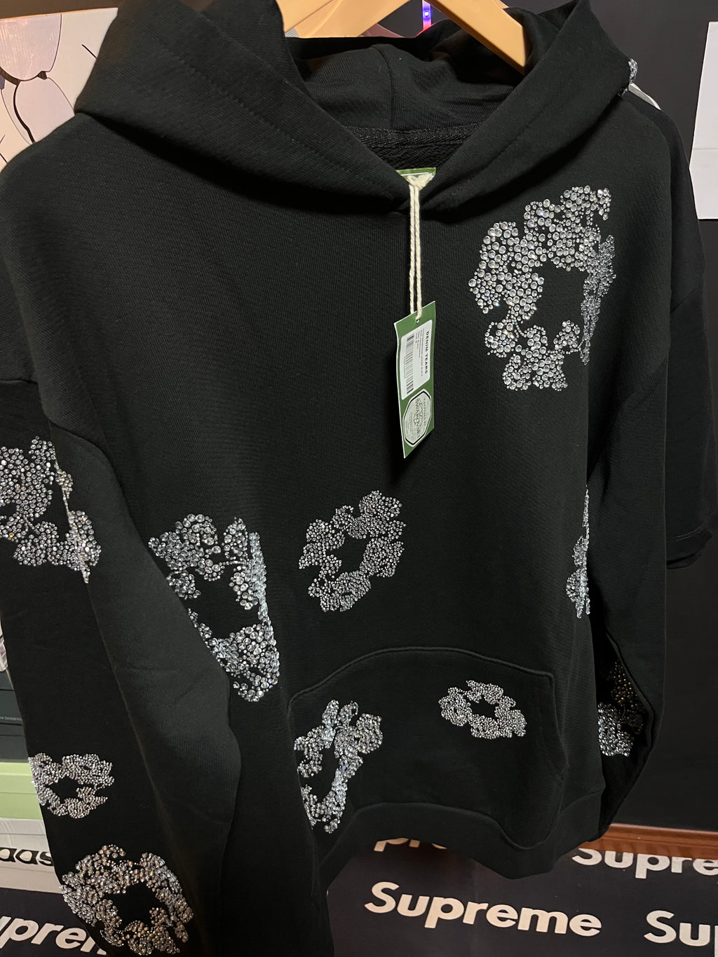 DENIM TEARS Swarovski Wreath Zip Hoodie