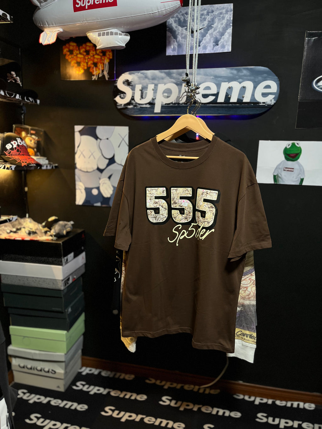Sp5der 555 Tee Brown - SS24