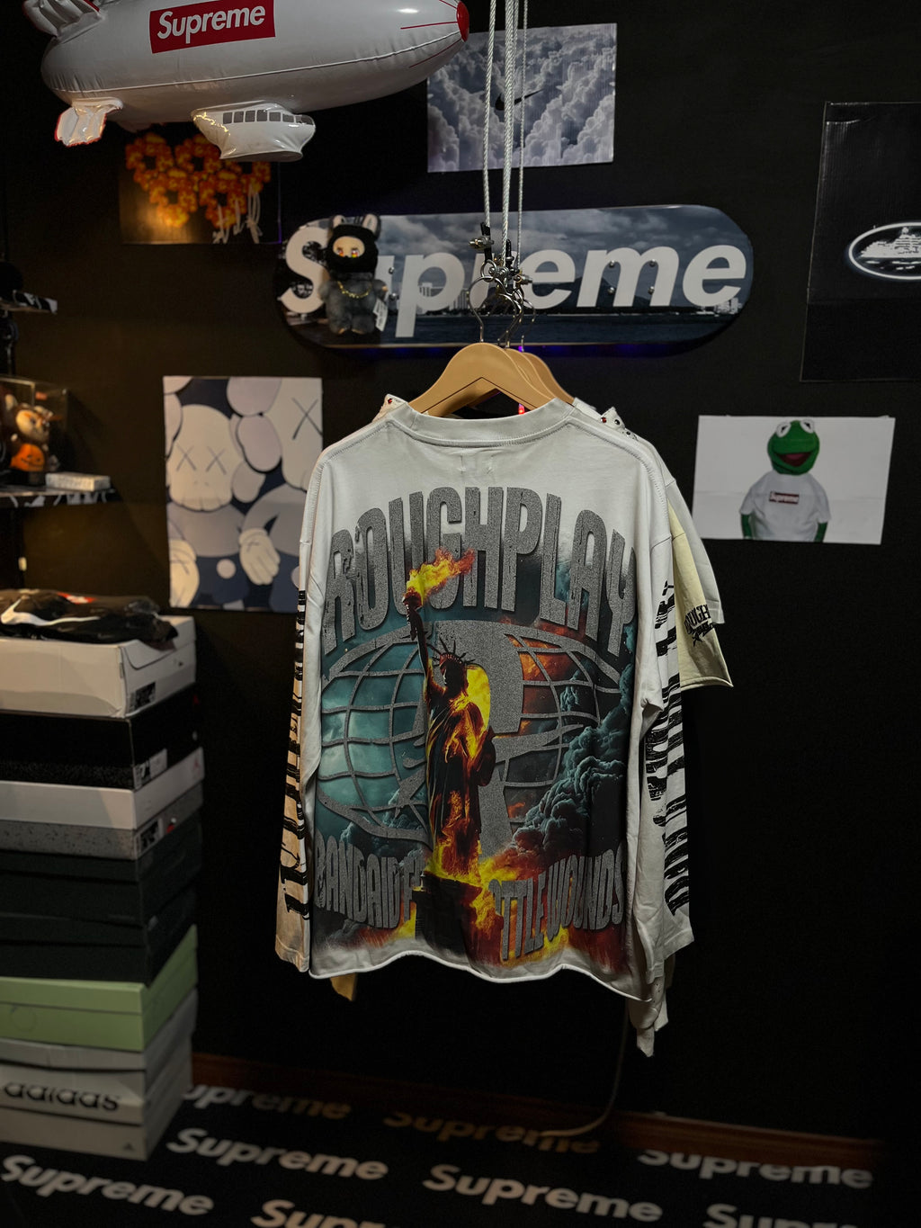 Men's T-shirt Long Sleeve Destroyed Tshirts