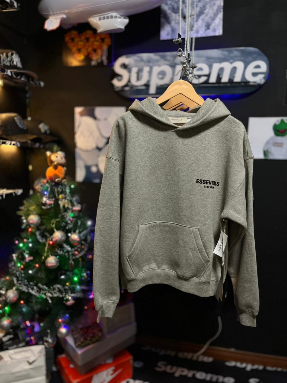 Sudadera con capucha Fear of God Essentials 'Dark Oatmeal'