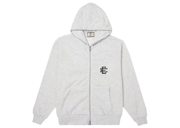 Eric Emanuel EE Basic Full Zip Hoodie Heather Grey - frontal