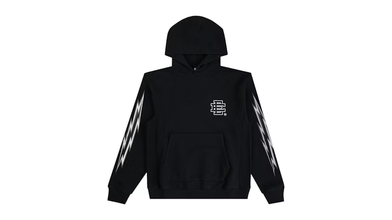 Eric Emanuel EE Basic Hoodie Black/Black Bolts - frontal