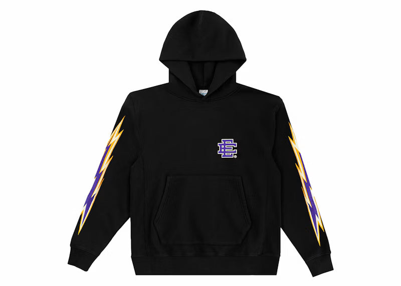 Eric Emanuel EE Basic Hoodie Black/Purple - frontal