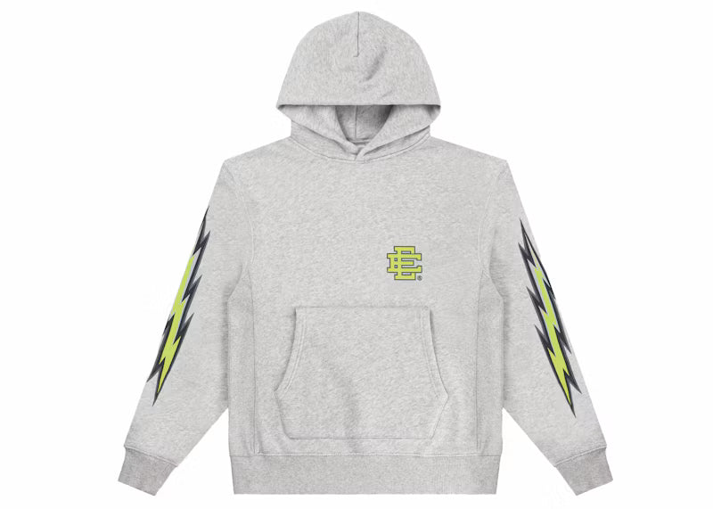 Eric Emanuel EE Basic Hoodie Gray/Lime Bolt
