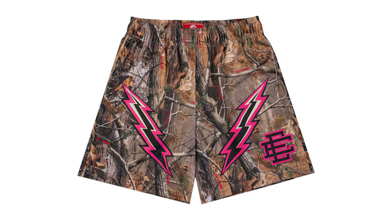 Eric Emanuel EE Basic Short Tree Camo/Black/Pink Bolt - frontal