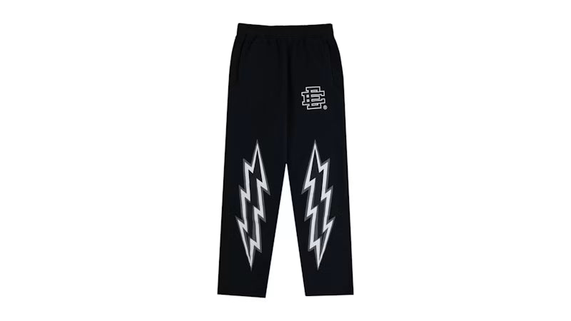 Eric Emanuel EE Basic Sweatpant Black/Black Bolts - frontal