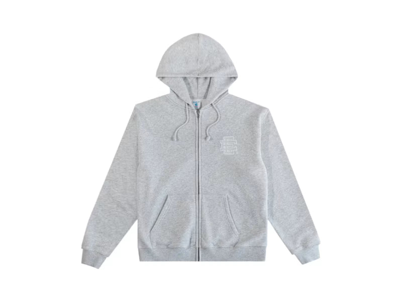 Eric Emanuel EE Basic Zip Up Hoodie (FW24) Grey/White
