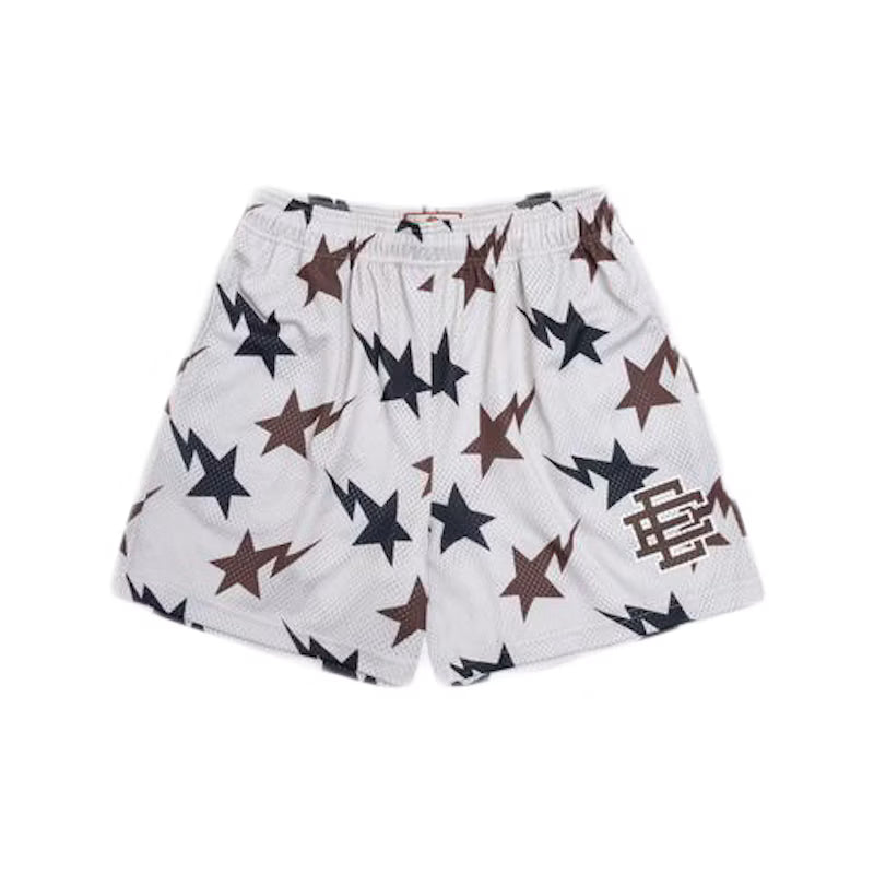 Eric Emanuel x BAPE EE Basic Short Cream/Brown/Navy - frontal