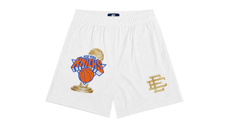 Eric Emanuel x New York Knicks Champ Shorts White/Gold - frontal