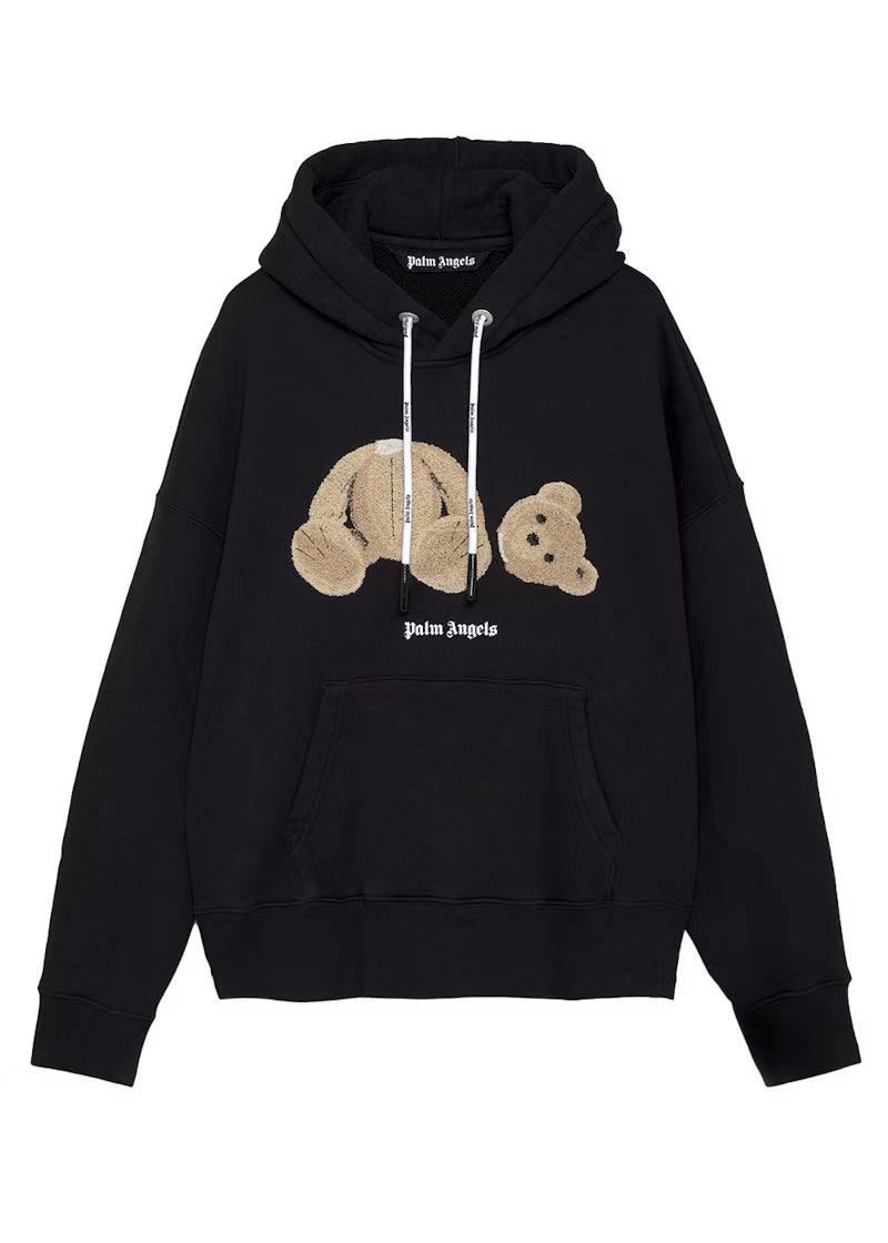 Palm Angels Bear Hoodie Black Multi - frontal