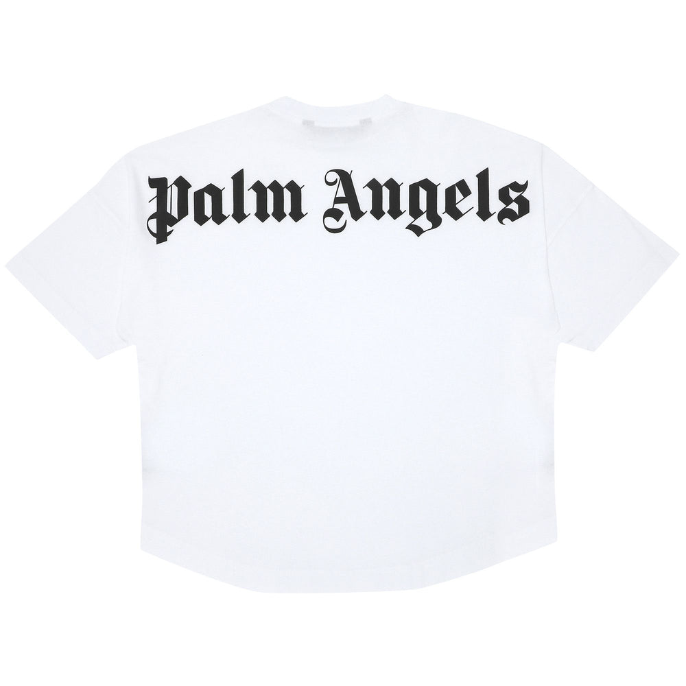 Palm Angels Classic Logo Over Tee 'White/Black' - frontal