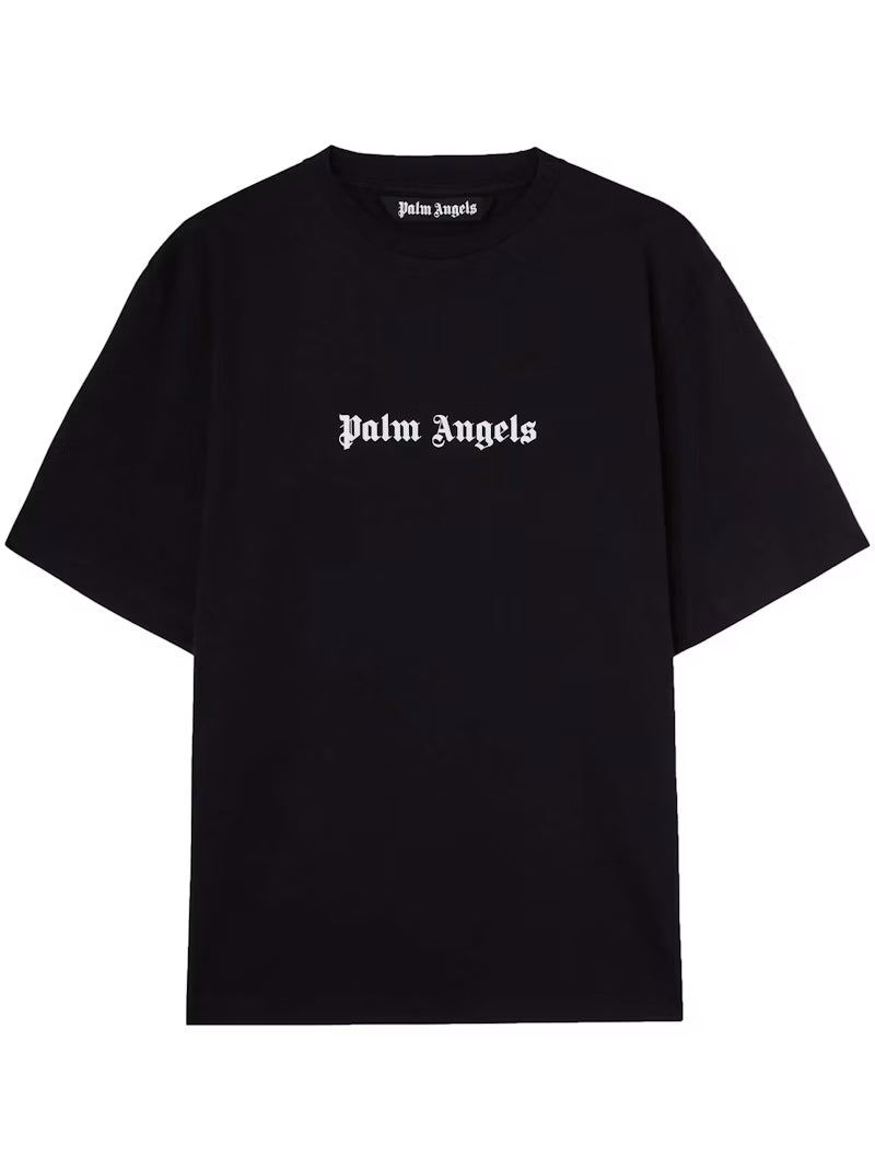 Palm Angels Classic Logo Slim T-shirt Black/White - frontal