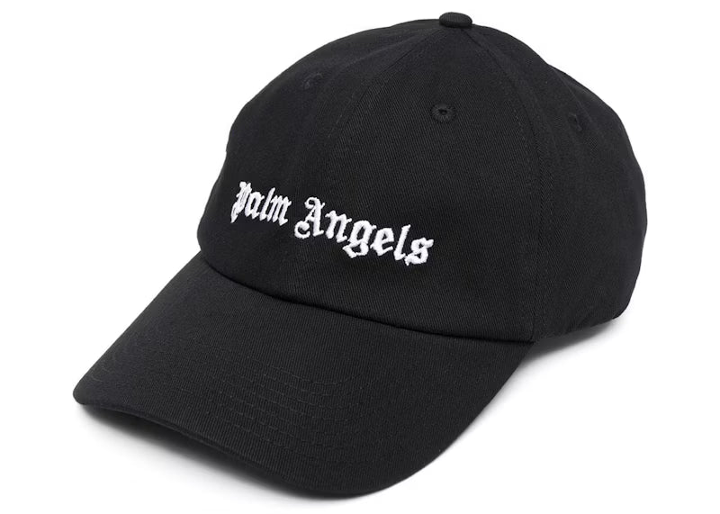 Palm Angels Embroidered Logo Cap Black - frontal