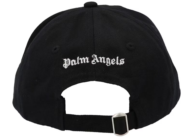 Palm Angels Embroidered Logo Cap Black - posterior
