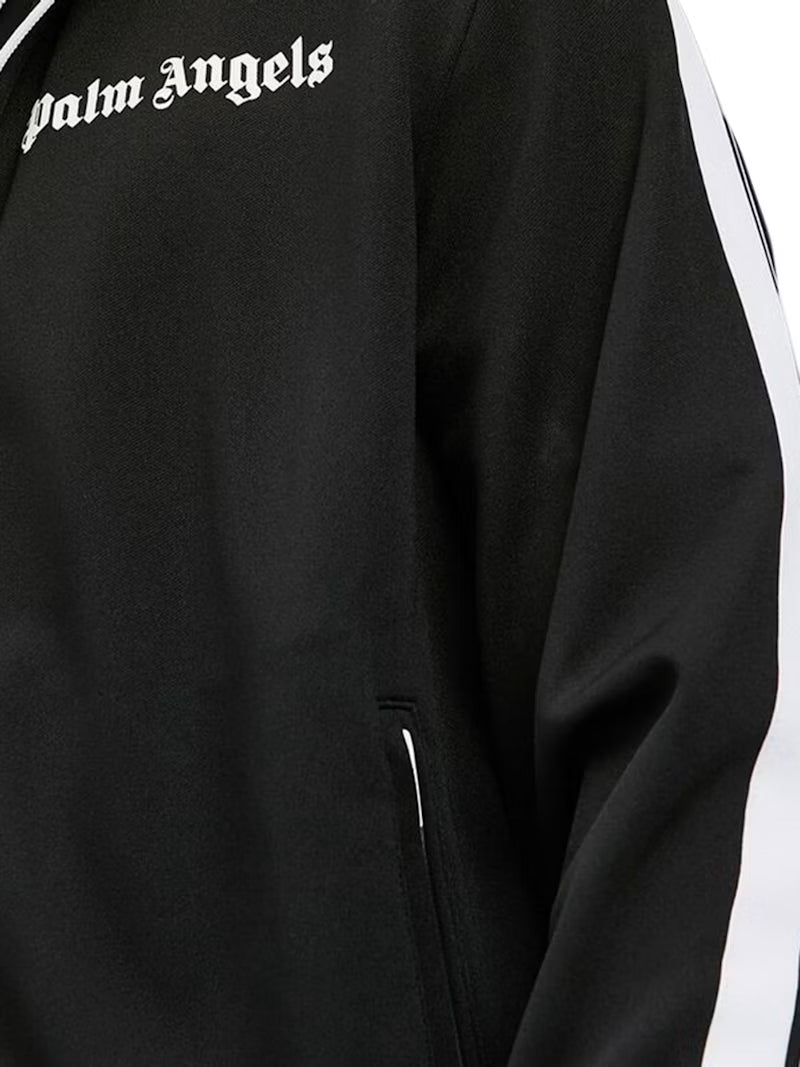 Palm Angels Hooded Track Jacket Black/White - posterior