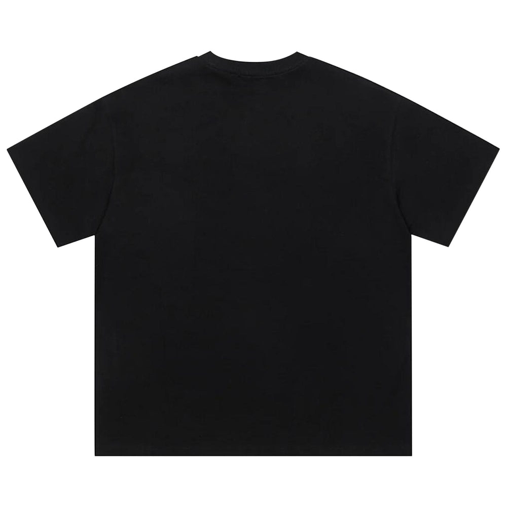 Palm Angels NY Monogram Spray Tee 'Black/Blue' - posterior