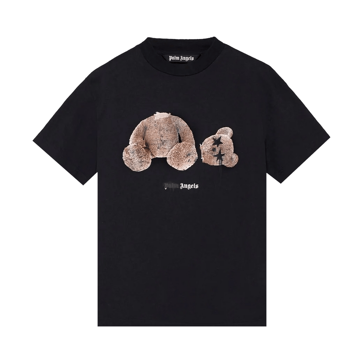 Palm Angels Spray PA Bear Classic Tee 'Black' - frontal