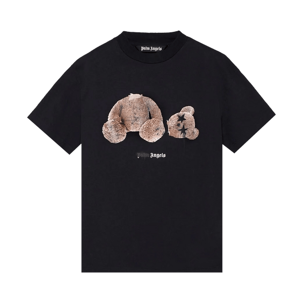 Palm Angels Spray PA Bear Classic Tee 'Black' - frontal