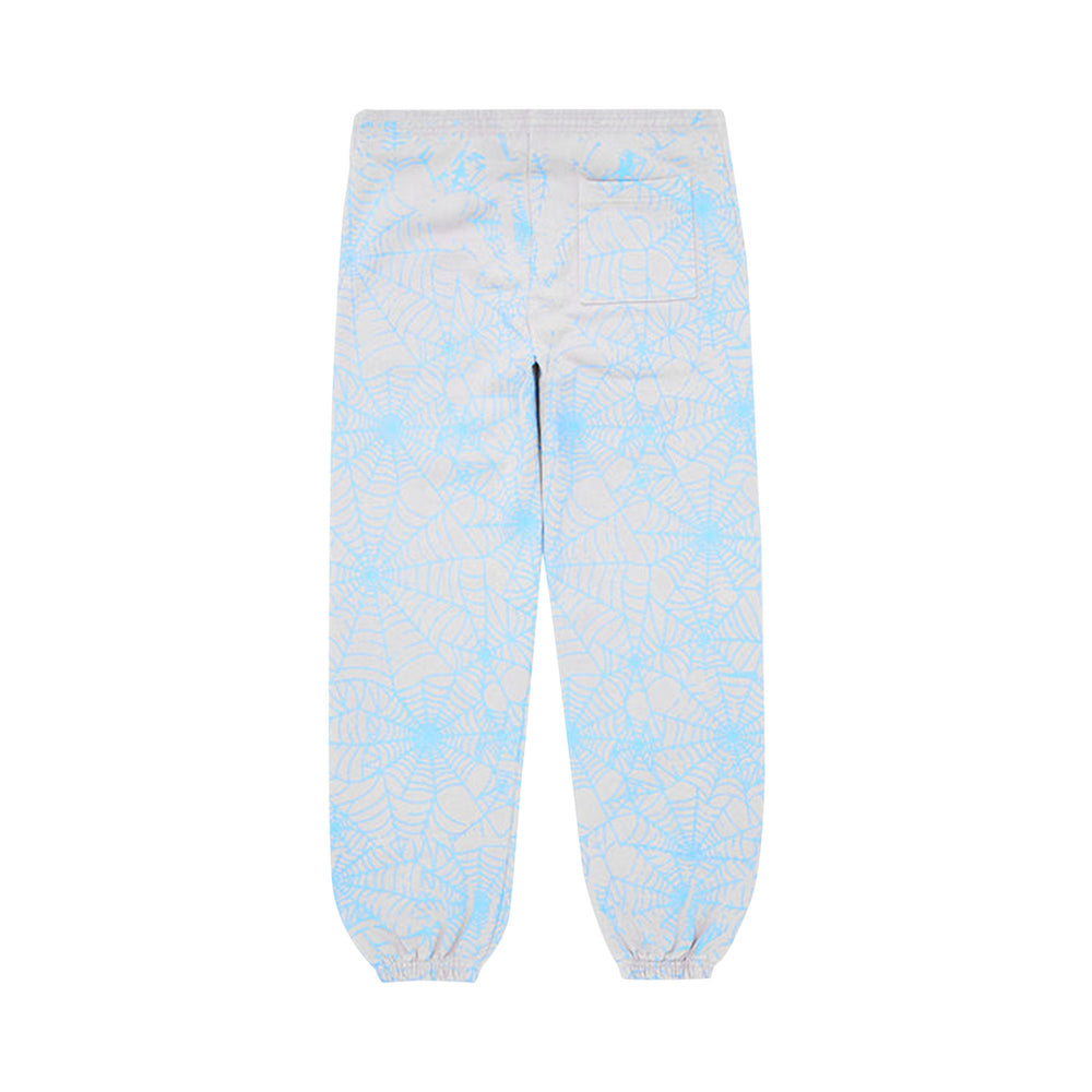 Sp5der AOP Web Sweatpants 'Heather Grey' - posterior