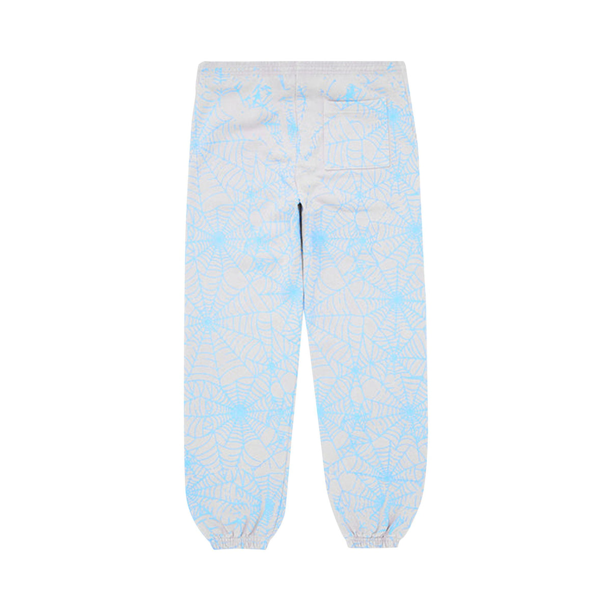 Sp5der AOP Web Sweatpants 'Heather Grey' - posterior