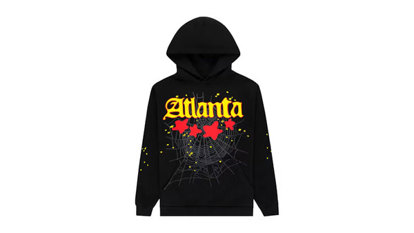 Sp5der Atlanta Hoodie Black - frontal