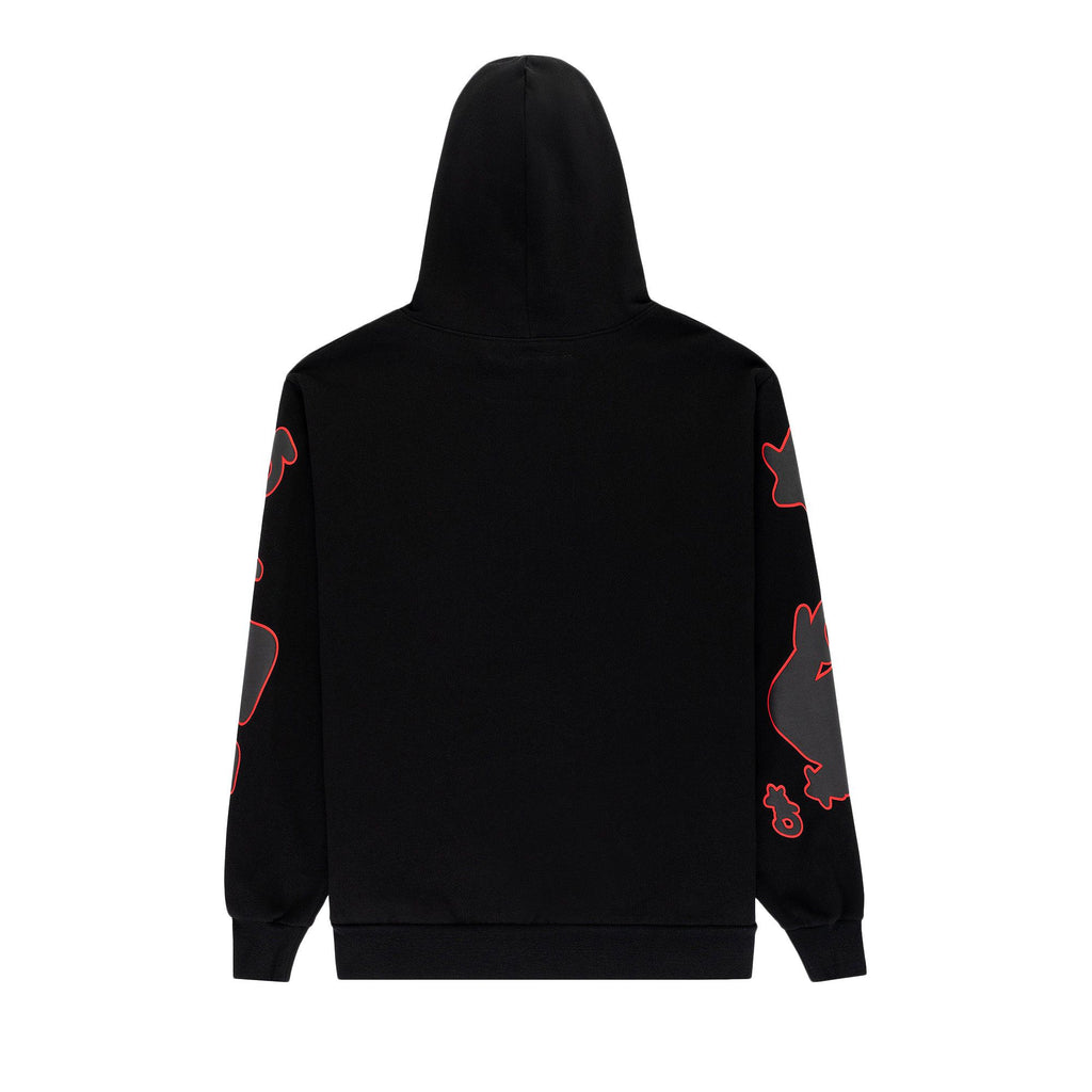 Sp5der Beluga Outline Hoodie 'Black' - posterior