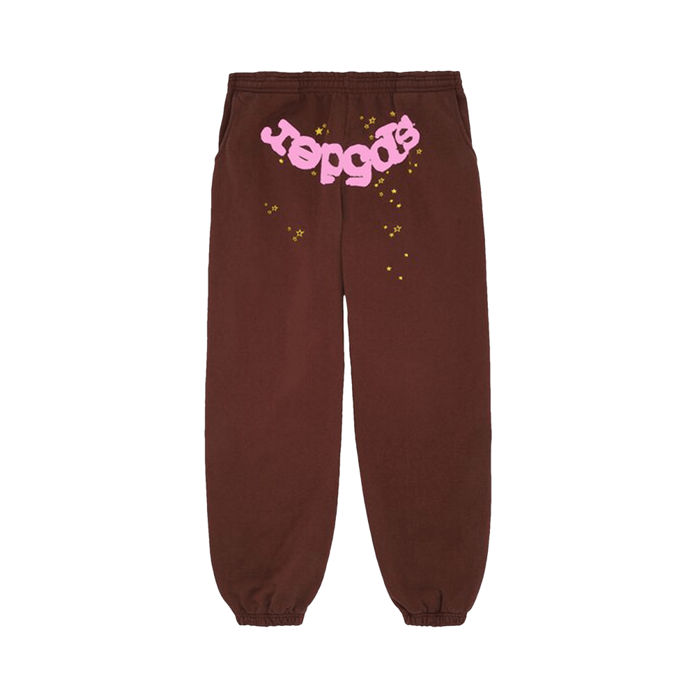 Sp5der Classic Sweatpant 'Brown' - frontal