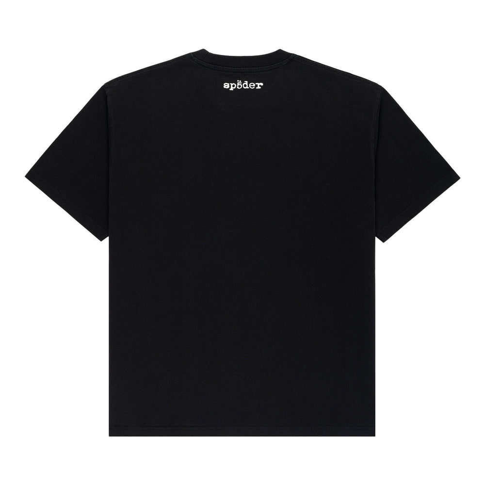 Sp5der Diffused Collegiate Tee 'Black' - posterior