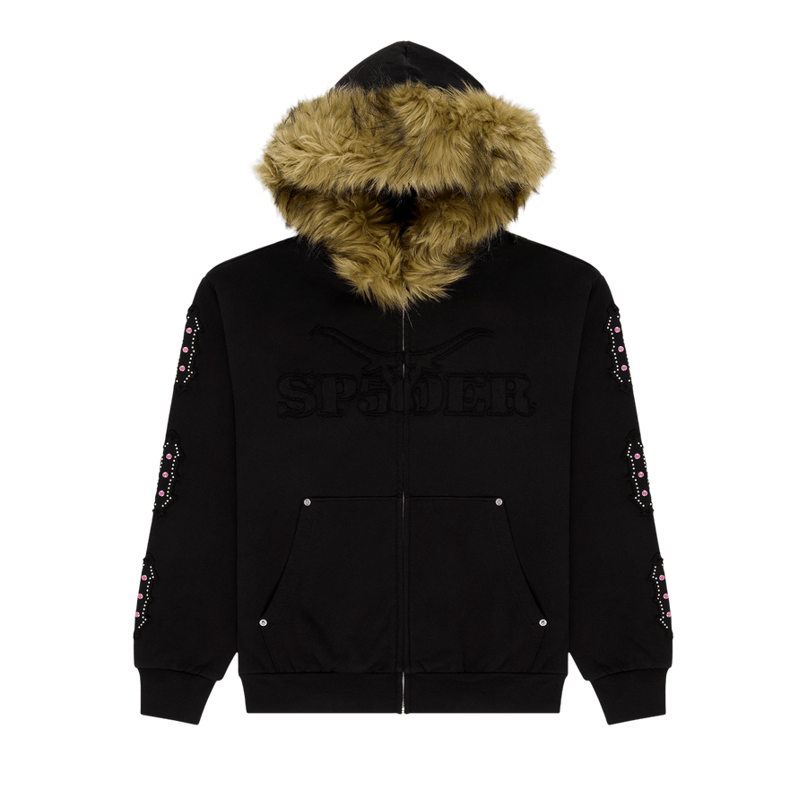Sp5der Garibaldi Zip Up 'Black'
