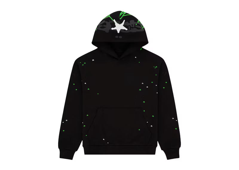 Sp5der Heavy Web Hoodie (FW25) Black - frontal