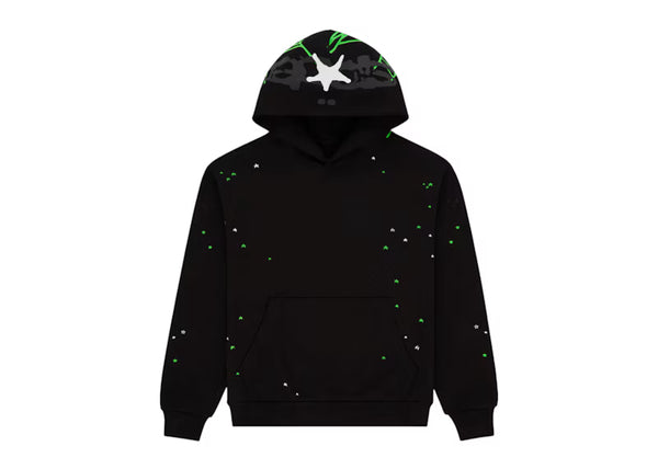 Sp5der Heavy Web Hoodie (FW25) Black - frontal