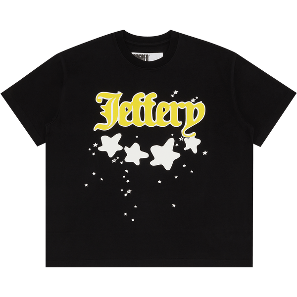 Sp5der Jeffery Heavyweight Tee 'Black' - frontal