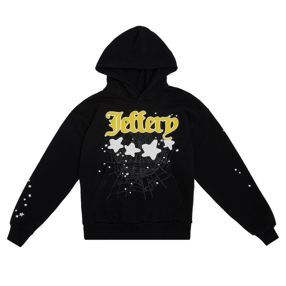Sp5der Jeffery Hoodie 'Black' - frontal