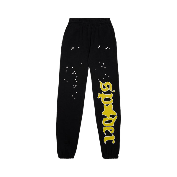 Sp5der Jeffery Sweatpant 'Black' - frontal