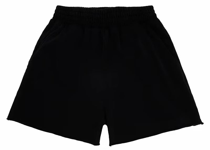 Sp5der OG Logo Embroidered Sweatshort Black - posterior