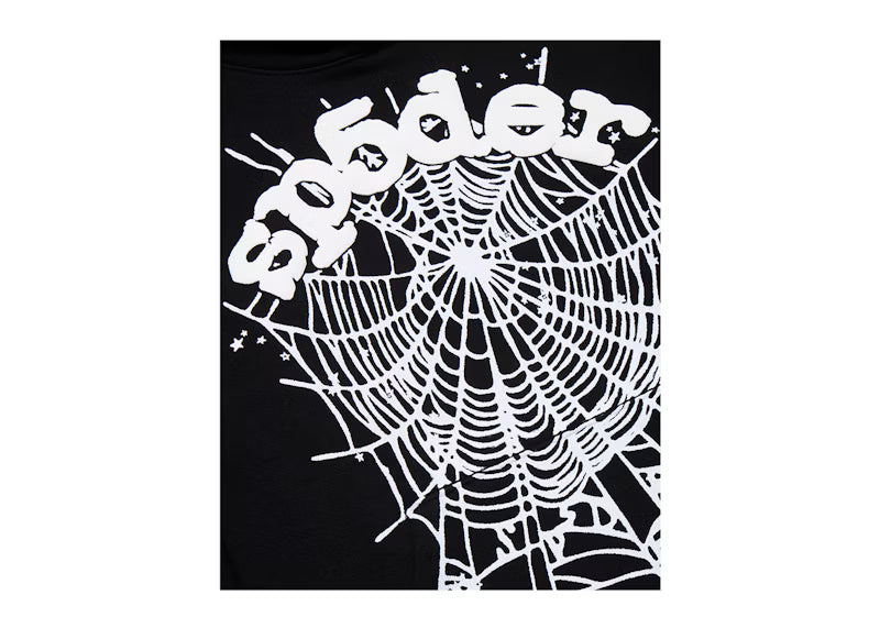 Sp5der OG Web Hoodie Black - posterior