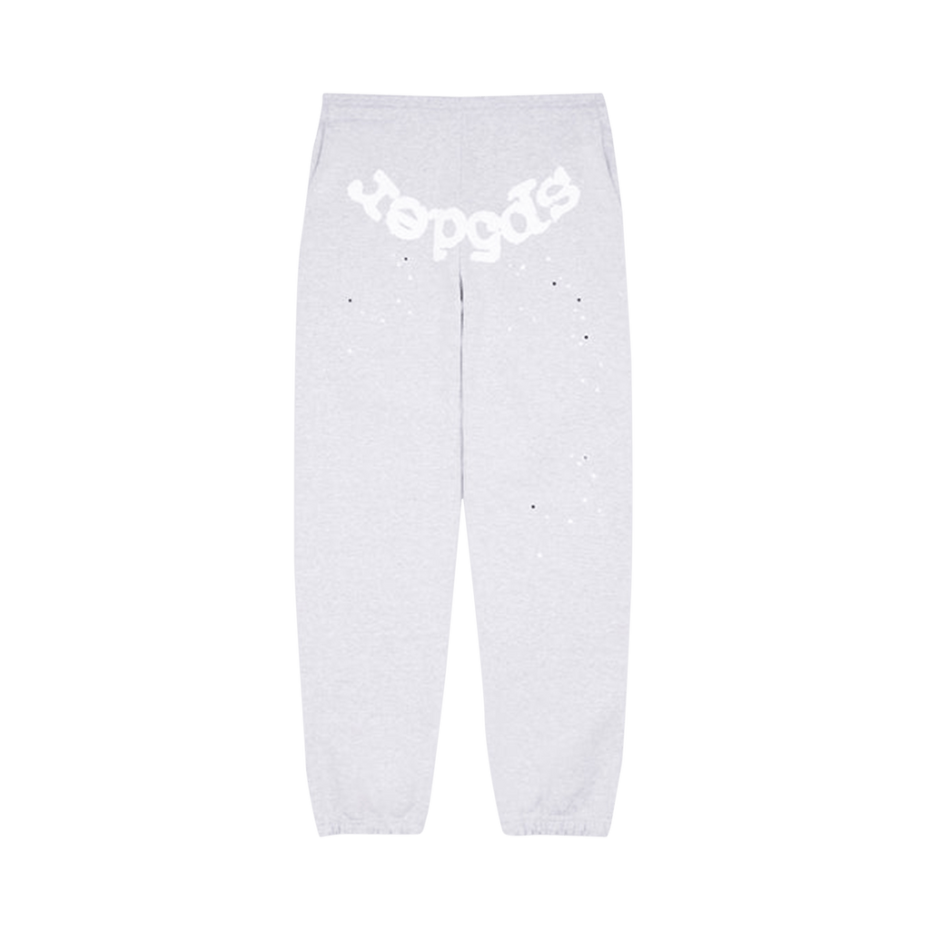 Sp5der OG Web Sweatpants 'Heather Grey' - frontal