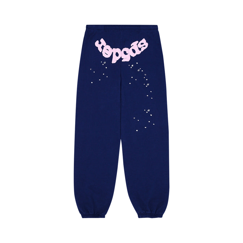 Sp5der OG Web Sweatpants 'Navy' - frontal