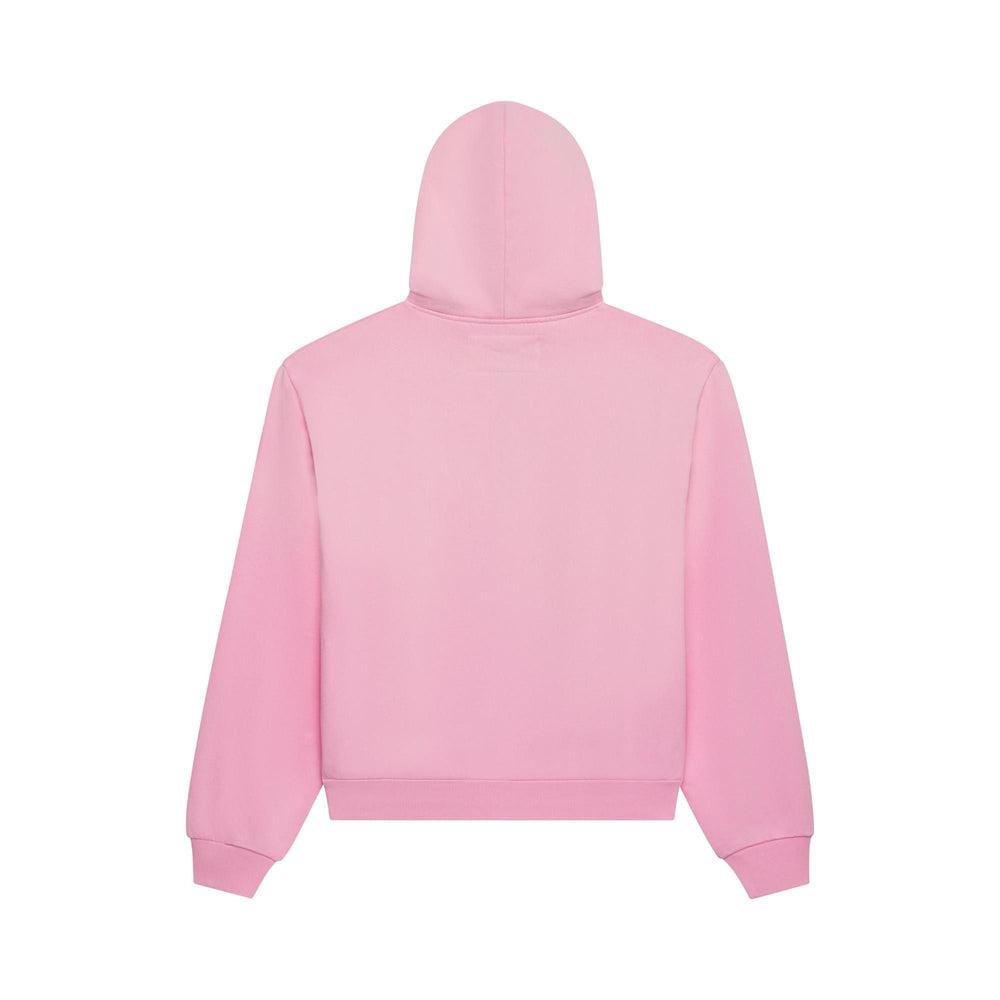 Sp5der OG Web V2 Spray Zip Hoodie 'Light Pink' - posterior