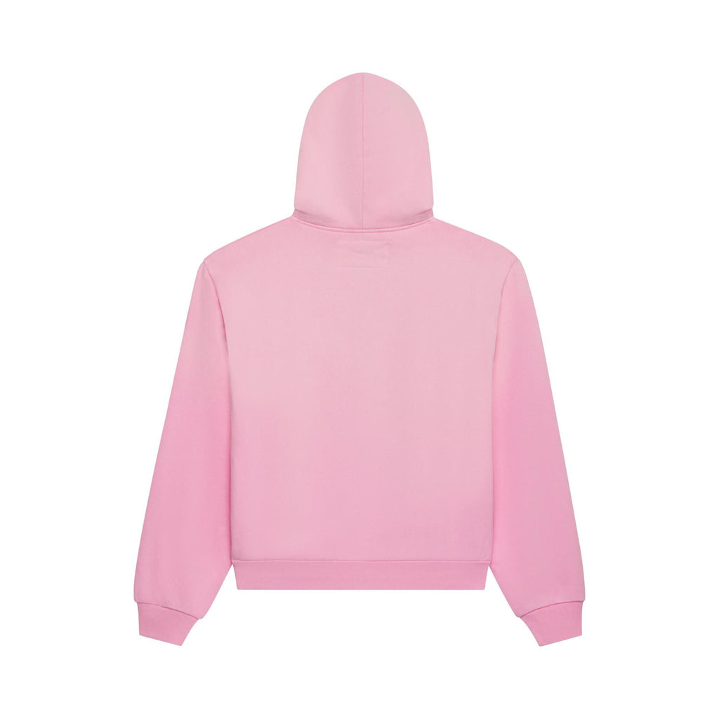 Sp5der OG Web V2 Spray Zip Hoodie 'Light Pink' - posterior