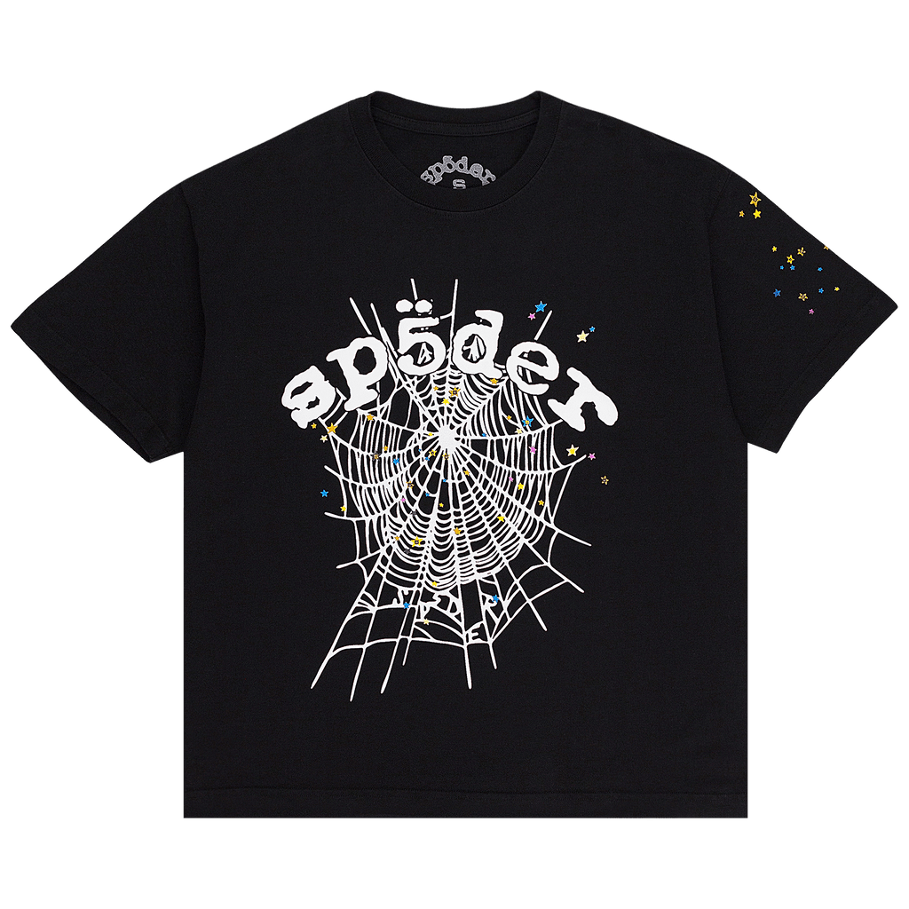 Sp5der OG Web V2 Tee 'Black' - frontal