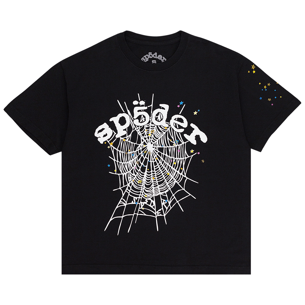 Sp5der OG Web V2 Tee 'Black' - frontal