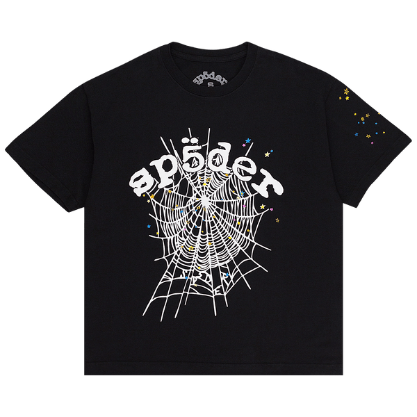 Sp5der OG Web V2 Tee 'Black' - frontal